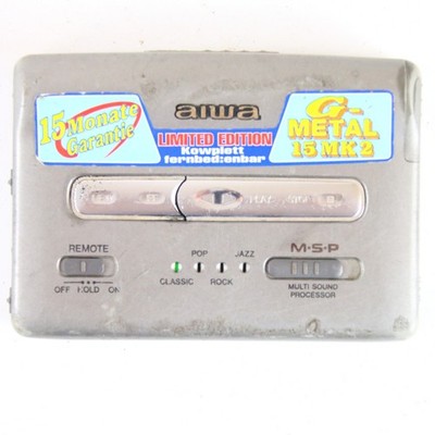 Tragbarer Cassette Player Aiwa GM 15 MK2 Silber Defekt