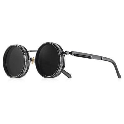CRIXALIS Polarized Round Sunglasses ND9 Adjustable Dimming UV400 Retro Punk