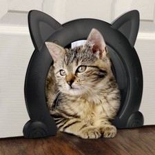 IKUSO Cat Door Interior Door,Hidden Pet Litter BoxPet Door for Cats up to 25 lbs