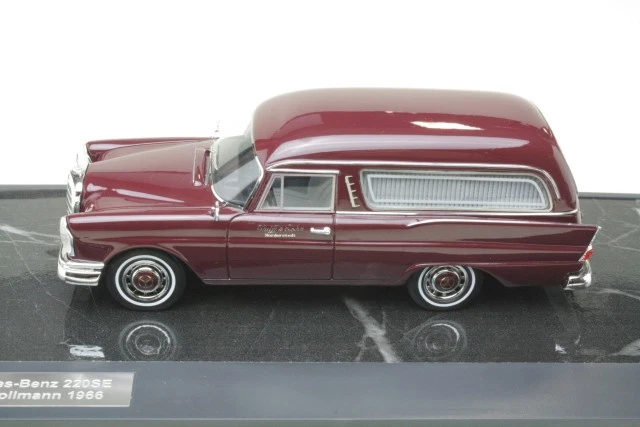 Mercedes Benz 220 Si W111 Pollmann Hearse 1966 Dark Red Matrix MX41302-092 1:43 - Immagine 2 di 2