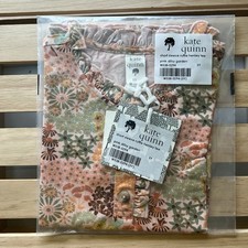 NIB Kate Quinn 5Y Short Sleeve Ruffle Henley Tee Pink Ditsy Garden Bamboo