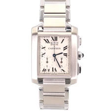 Cartier W51024Q3 Tank Française Chronoflex White #KN491