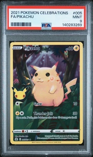 2021 POKEMON CELEBRATIONS #005 FULL ART/PIKACHU PSA 9