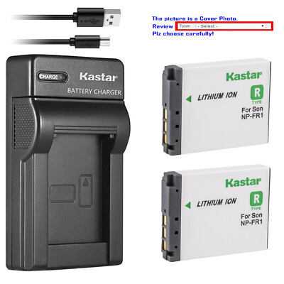 Kastar Battery Slim Charger for Sony NP-FR1 & Sony Cyber-Shot DSC-P100/R Camera