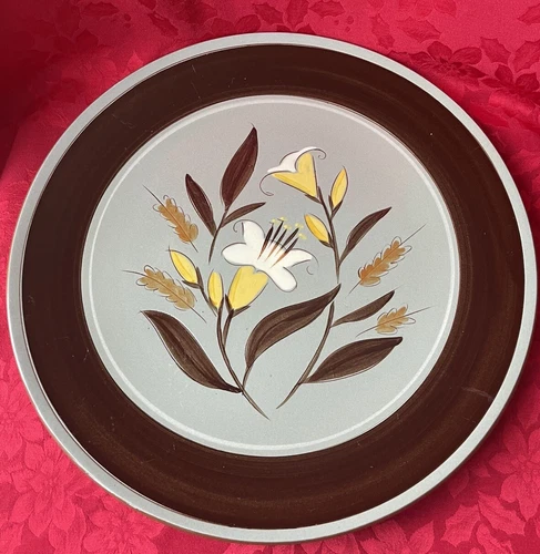 Vintage 14" Round Stangl Pottery Serving Platter Golden Harvest Pattern