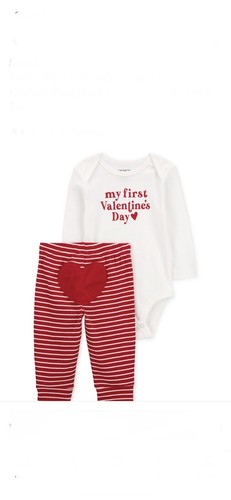 ❤️NEW❤️It's My 1st V-DAY Outfit, Holiday,1st Valentine, 2 Pc, Bodysuit,NEWBORN
