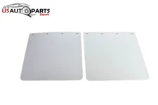 PAIR OF - MUD FLAP 24 X 24 WHITE Fits Heavy Duty Semi Truck CHEVRON