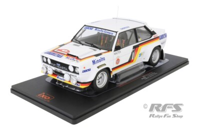 Fiat 131 Abarth Walter Röhrl Hunsrück Rallye 1979 Minolta 1:18 IXO 18RMC077 NEU