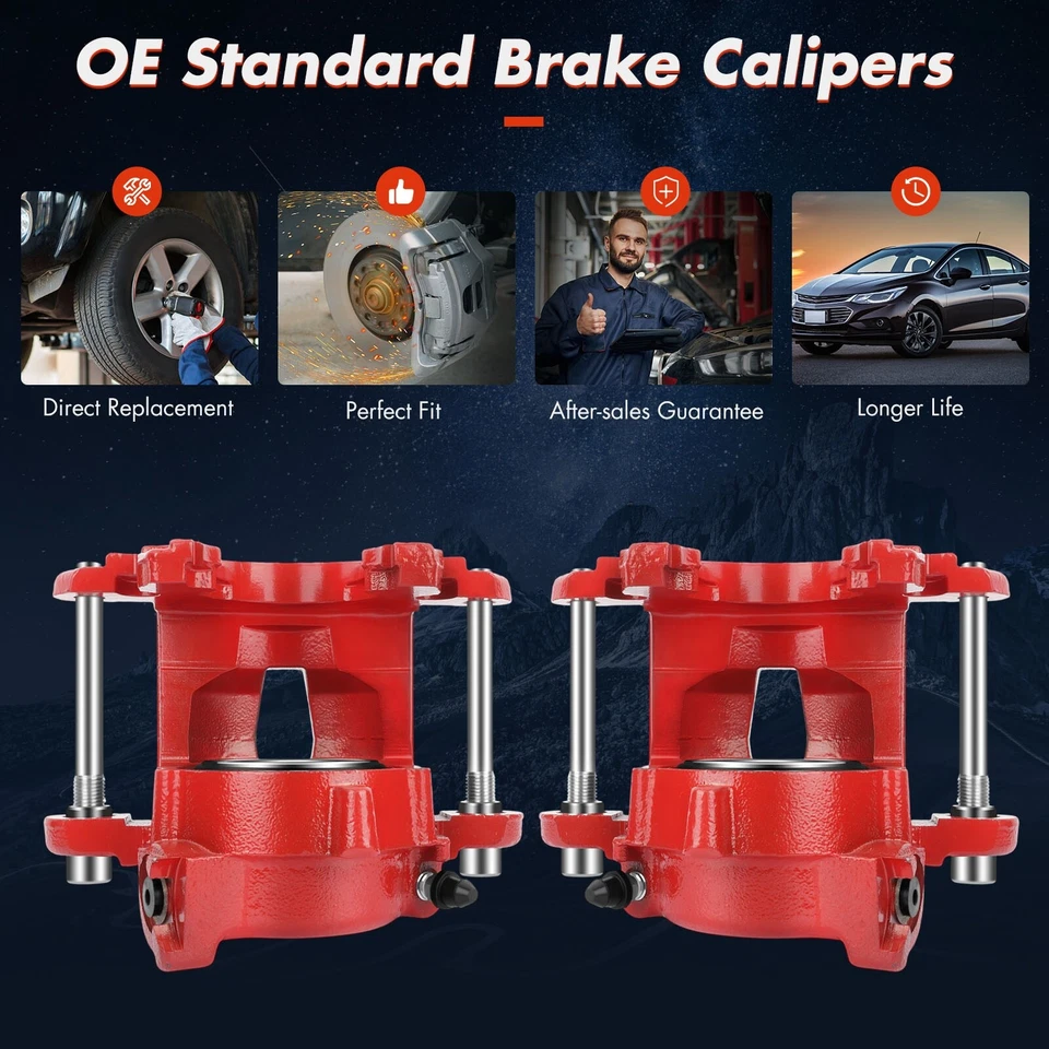 For 1982 - 1992 Pontiac Firebird 1982-1989 GMC S15 set of 2 Front Brake Caliper - Image 4 of 4