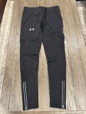 Mens Under Armour Black Speed Pocket Spandex Tights Compression Pants Large