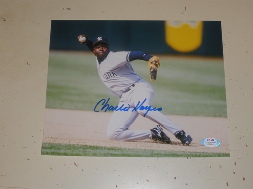 CHARLIE HAYES Autograph Auto 8x10 Yankees Throwing Photograph Photo PSA/DNA