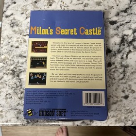 Milon's Secret Castle Nintendo NES missing instruction manual