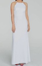 $159 Jump Juniors' Women's White Ladder-Side Glitter Sleeveless Gown Size 9/10