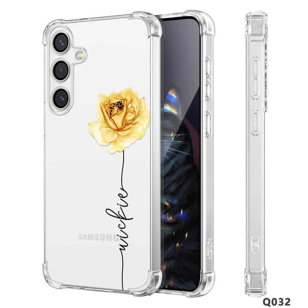 Phone Case For Samsung Galaxy S25 Ultra S24 A15 A16 A35 Personalised Clear Cover