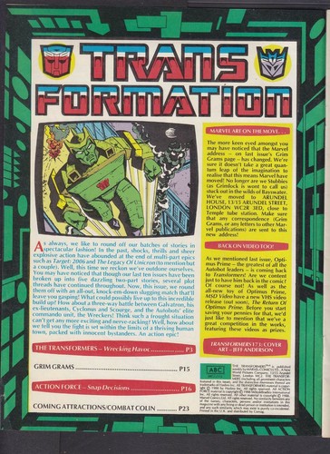 Marvel Comic Transformers UK - Issue 173 - July 1988 - Picture 2 of 4