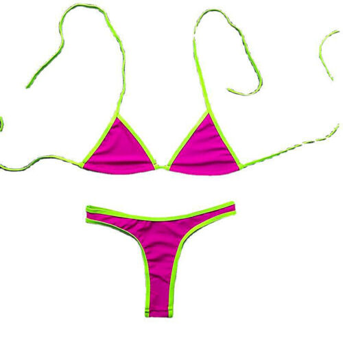 Women Sexy Micro Bikini Sets Brazilian Bra G-String Thong Mini Swimwear Swimsuit - Picture 4 of 21