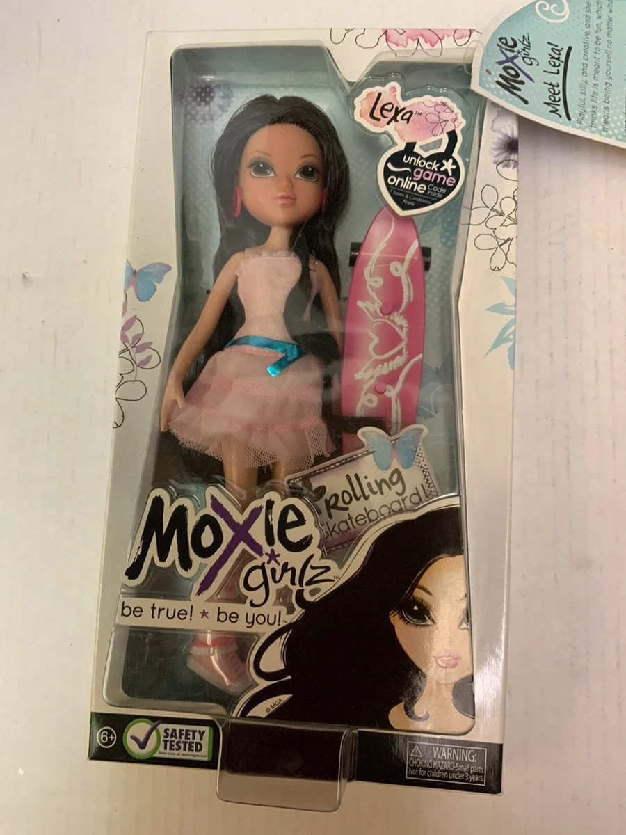 Moxie Girlz Lexa Doll With Skateboard MGA Never Removed From Box