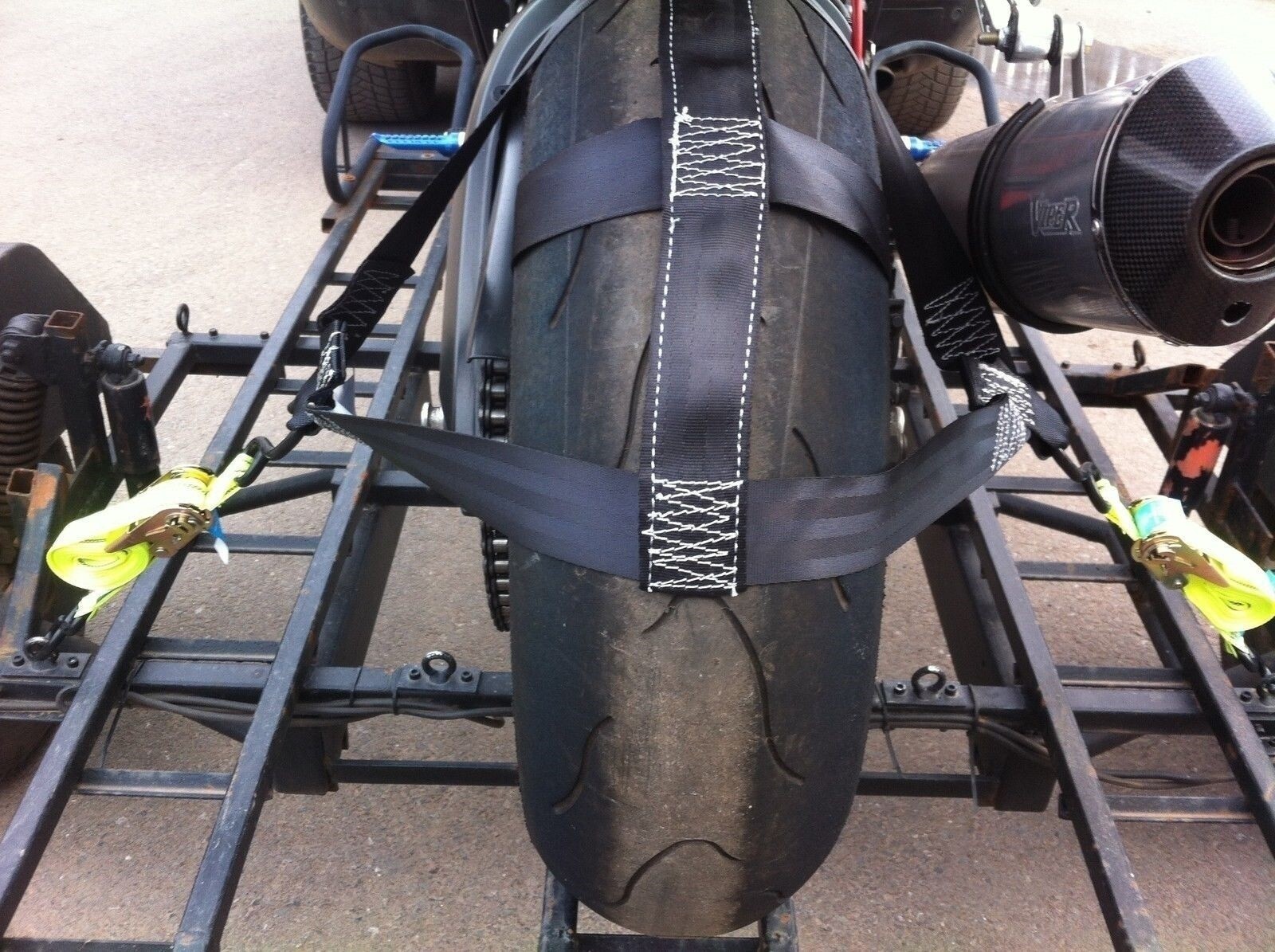 STP TDRWS1 Motorcycle Rear Wheel TieDown Strap Black for sale online