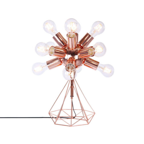Lampe de table AS 12 lumières métal fini créatif or rose décoration 110-220V - Photo 1/7