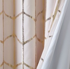 Intelligent Design Raina Blackout Blush Gold Grommet Window Panel 50 x 84