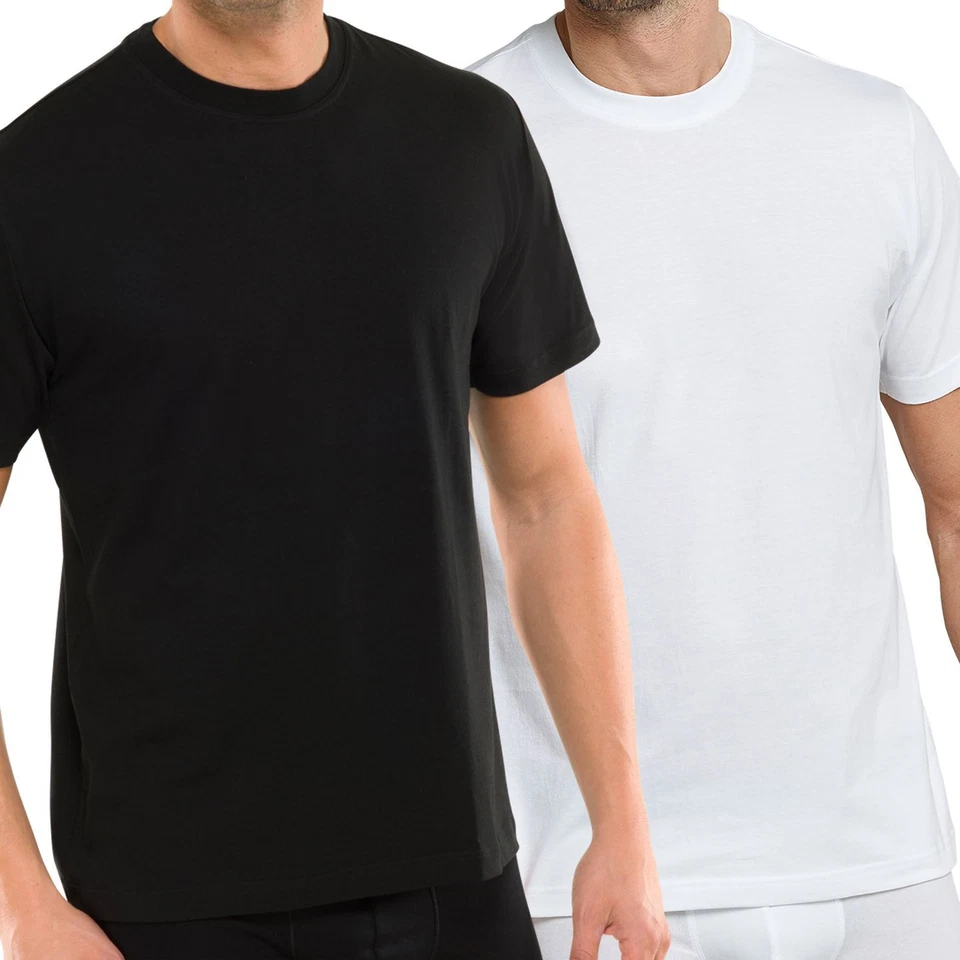 SCHIESSER Herren American T-Shirts Rundhals kurzarm Baumwolle 2er oder 4er Pack