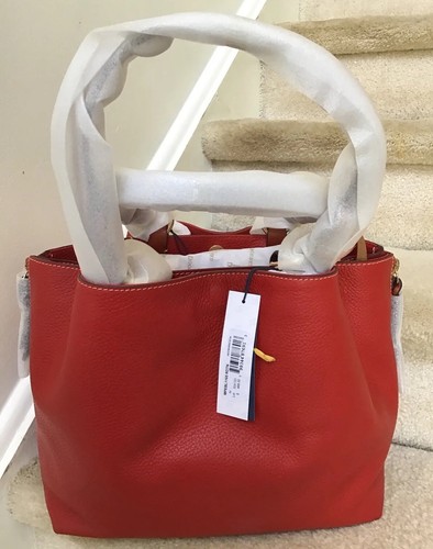 Dooney & Bourke Moneta Grain Grande Cerniera Barlow & Small in ROSSO - Foto 3 di 8