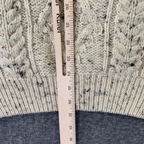 VTG Aran Crafts Cable Knit Sweater Men Extra Large Chunky Knit Fisherman Wool - Picture 8 of 9