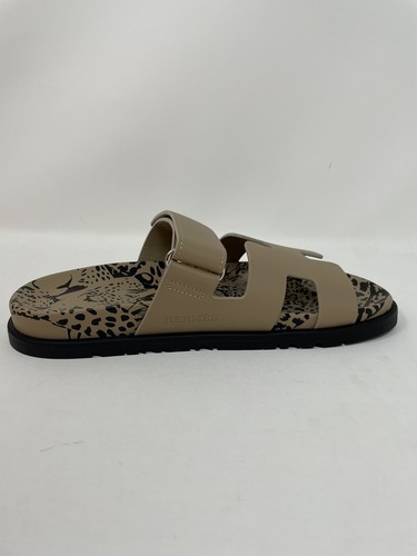 Heremes Chypre Smooth Calfskin Leopard Techno Sandal 38 NIB - Picture 11 of 17
