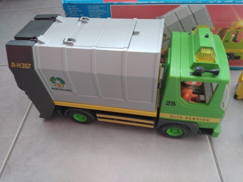 3121 Playmobil : Camion ordure ménagère / poubelle (2000) - Photo 4/5