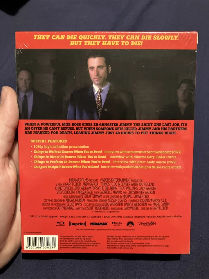Things to Do in Denver When You're Dead Imprint NEW Blu-Ray Disc Andy Garcia - Image 3 of 4