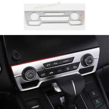 For Honda CRV CR-V EX 17-2021 2022 Silver Steel Console AC Switch Panel Trim