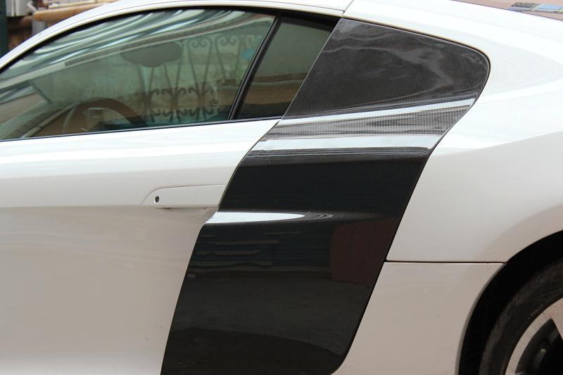 For Audi R8 V8 V10 Coupe 2008-15 Real Carbon Door Fenders Side Blade Panel Cover