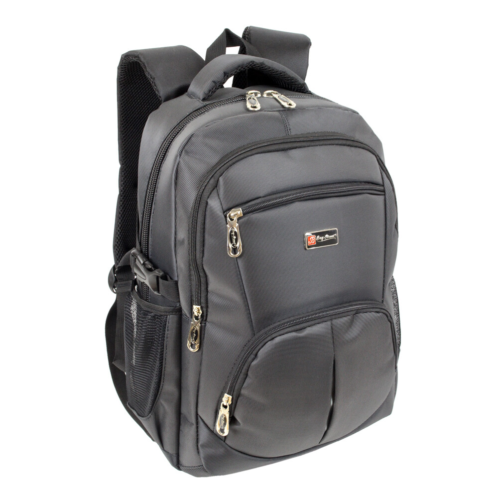 großer Business Rucksack Schwarz mit Laptopfach gepolstert Daypack hochwertig 