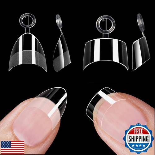 480 Stück Extra Short Half Cover Almond Nail Tips Extra Small Square Nail Tips