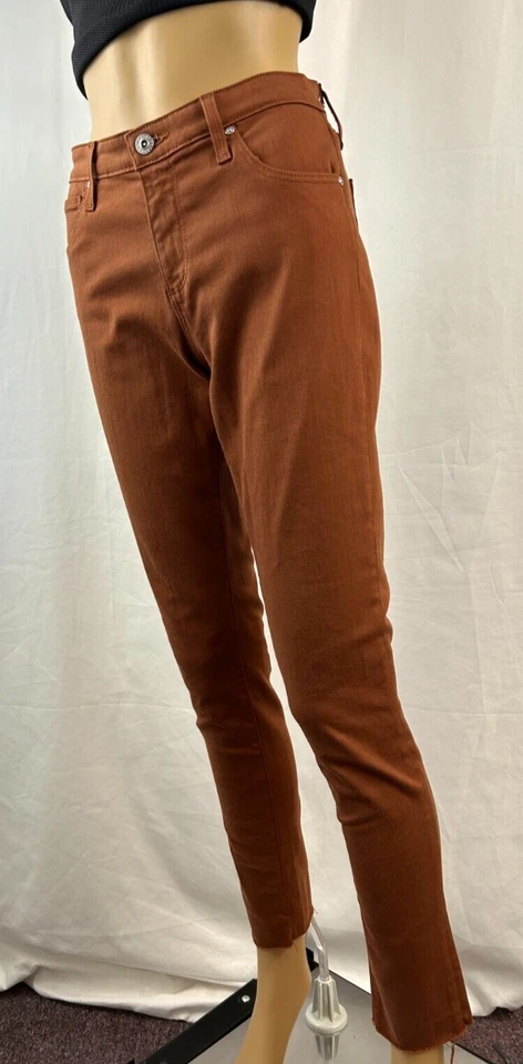 Leggings para mujer AG Adriano Goldschmied súper ajustados al tobillo, óxido, bolsillos talla 28R Foto 3 de 4