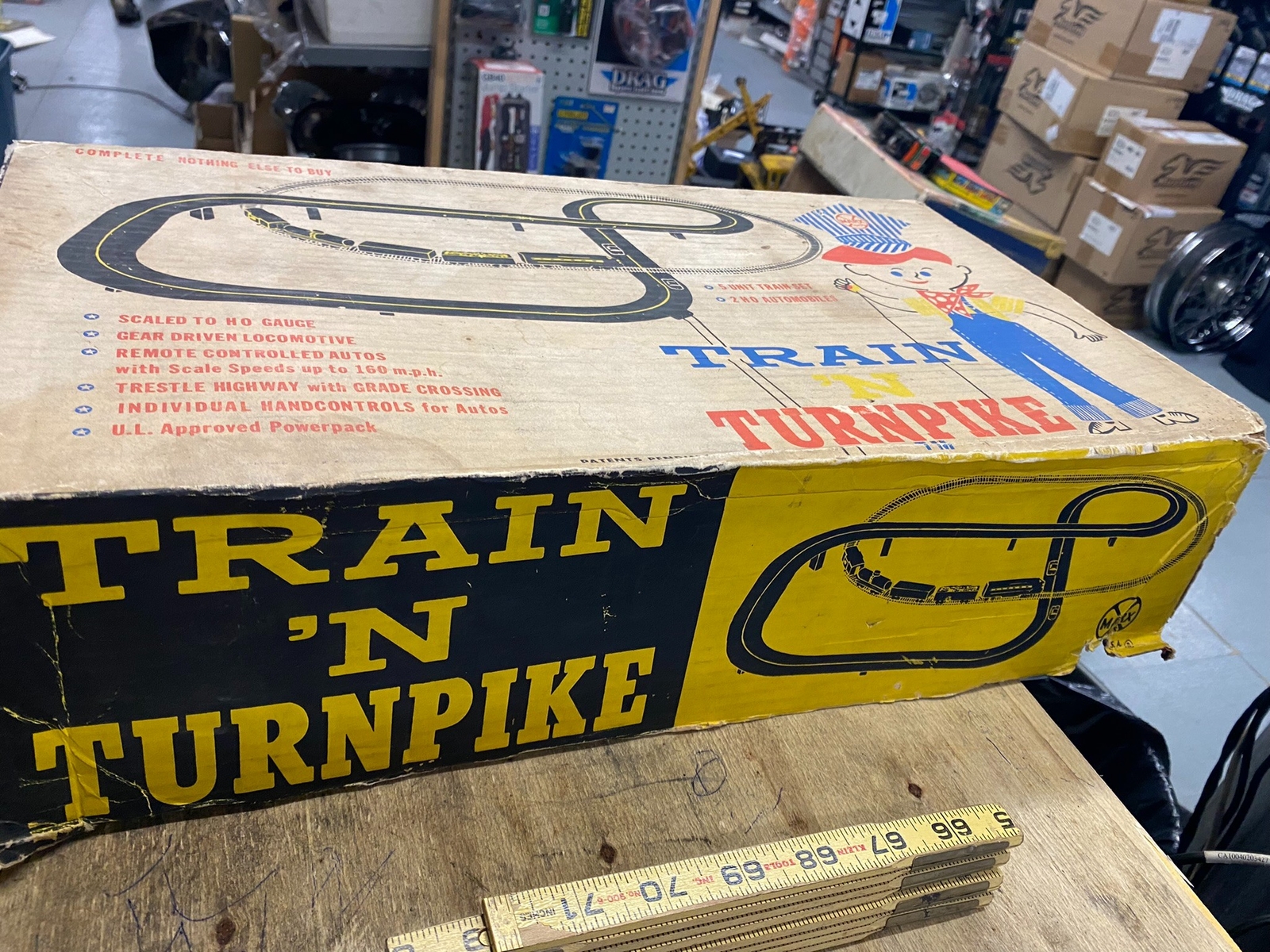 Vtg Marx HO Train Turnpike RC Slot Car Set 1960's Diesel Box Nice! eBay