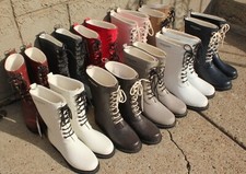 ILSE JACOBSEN HORNBAEK RUB 1 MID 3/4 LACED RAIN BOOTS SIZES 37-42 NEW!