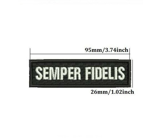Embroidered USA Army Semper Fidelis Hook Loop Patch USMC Backing Fastener Badge - Picture 11 of 11