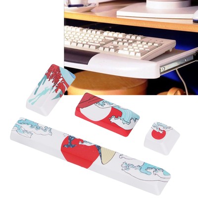 4x Custom Keycaps Comfortable Feel Abrasion Resistance Cartoon Pattern DIY P Kit