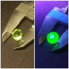 Uranium Glass Green Vintage Czech Rhinestone 10mm Vaseline UV Glow