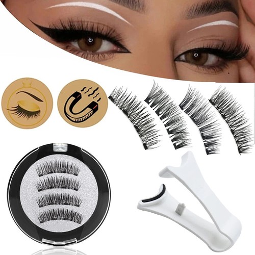 Magnetic Eyelashes Curler Clip Set 3D Magnet Reusable Soft False Lashes Kit Tool - Picture 11 of 48