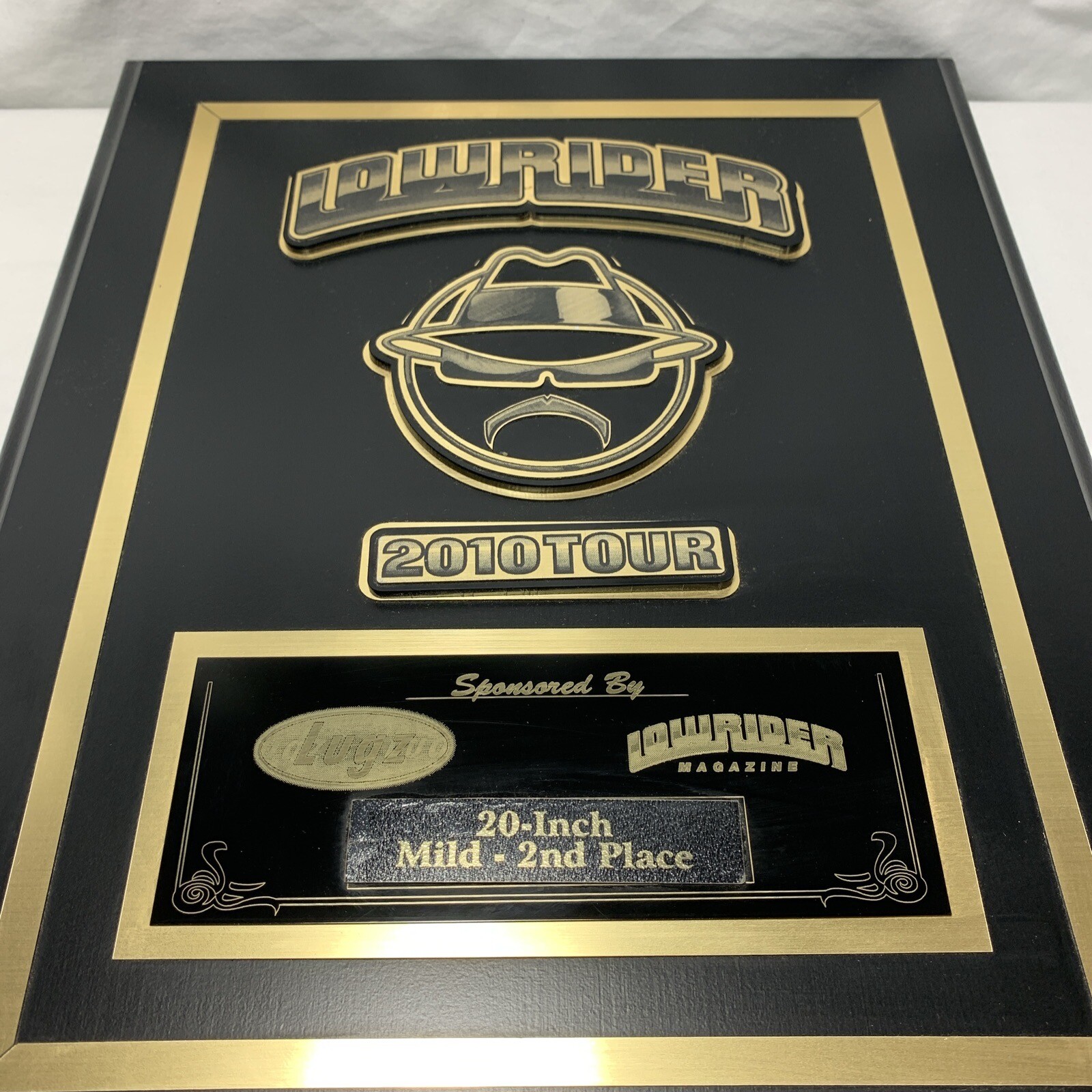 Lowrider 2010 Tour Plaque Trophy 2nd Place eBay