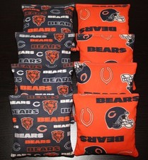 CHICAGO BEARS Cornhole Bean Bags All Weather Plastic Resin Filled WATERPROOF