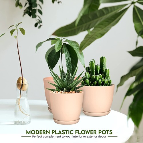 Plant Pots Indoor with Drainage - 7/6.6/6/5.3/4.8 Inches Decorative Utopia Home - Picture 35 of 42