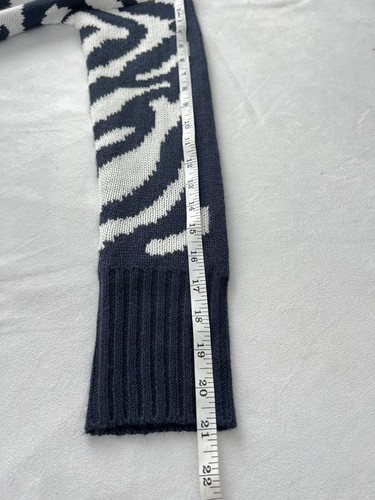 Neiman Marcus Women’s Navy White Zebra Pattern Open Front Cardigan Sweater Sz S - Picture 11 of 11