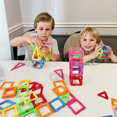 Upgraded Magnetic Blocks Tough Tiles STEM Toys Learning Games for Toddlers Kids