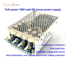 1500W DC Boost Step-up module Constant Current 12V-48V Liter to 24V-70V