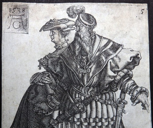 ALDEGREVER HOCHZEITSTÄNZER TANZENDES PAAR KUPFERSTICH SAMMLUNG BLUM SIGNIER 1538 - Picture 4 of 8