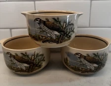 3 Vtg Colditz Porzellan Falcon Soup Bowl German Democratic Republic