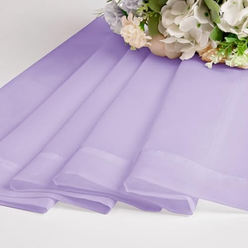 Extra Long Sheer Curtains 96 inches Long for 42"W x 96"L (Pack of 2) Lavender - Picture 7 of 7